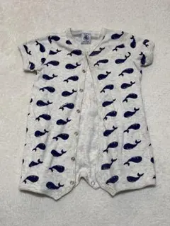 プチバトー　クジラ柄ロンパース 6m/67cm