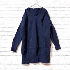 【ラシュッド/LASUD】 ビッグカラーVネックデザインニットセーター9毛混紡