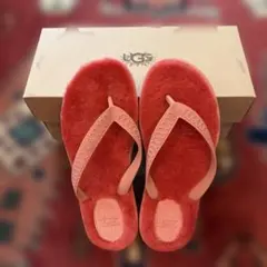 UGG Australia シープスキン ビーチサンダル ピンクのサムネイル