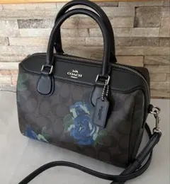 【COACH 】シグネチャーレザーハンドバッグベネット ミニサッチェル