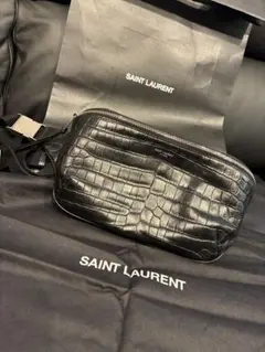 SAINT LAURENT クロコ型押し ショルダーバッグ - メルカリ