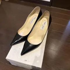 36.5 Jimmy Choo プレーン パンプス 黒 スエード 23.5 - メルカリ