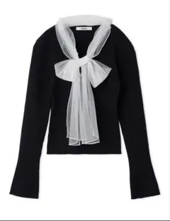 SNIDEL ニュアンスリボンニットプルオーバー