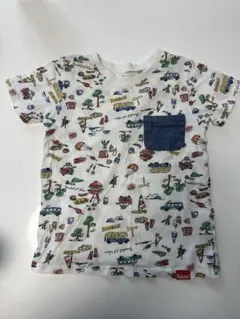 カラフルTシャツ 100cm ボブソン　キムラタン　白　夏　海　車