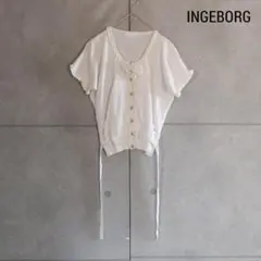 INGEBORG サマーニット カーディガン 金ボタン X4101のサムネイル