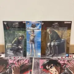 進撃の巨人　一番くじ アクリルスタンド C賞　エレンD賞リヴァイ　E賞エルヴィン