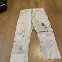 ベージュ　ペインターパンツ 汚れあり　カーハート