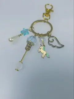 ハンドメイド キーホルダー ユニコーン