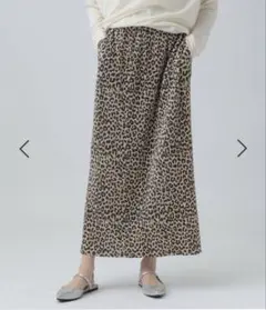 新品　LEPSIMプリーツスカート レオパード