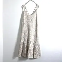 ジルバイジルスチュアート 総レースキャミワンピース ベージュ FR 美シルエット