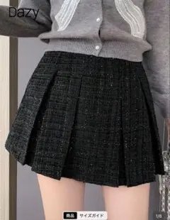 SHEIN ブラック ミニスカート ツイード