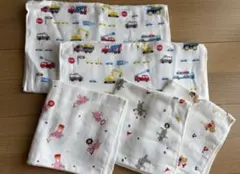 【未使用】ヒオリエ ガーゼタオル 5枚セット フェイスタオル ループ付き