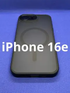 iPhone16e ケース ブラック クリア　マグセーフ 新品　レンズ保護377