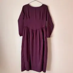 KBF+ 長袖パープル ワンピース