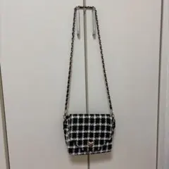 値下げしました！　INGNIツイード チェック柄 ショルダーバッグ