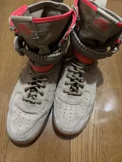 Nike SF　Air　Force　1　ハイ　28.5cm　グレー/レッド