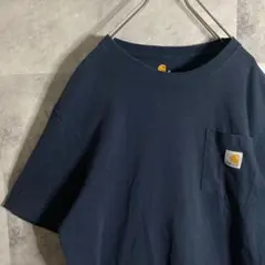 【人気アイテム】カーハート ワンポイント 刺繍ロゴ Tシャツ ビッグシルエット