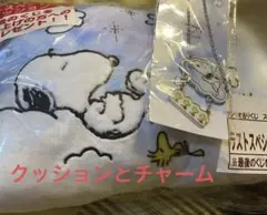 最終お値下げスヌーピーくじ ラストスペシャル賞 クッションとバッグチャームセット