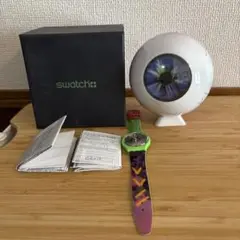 Swatch 腕時計 グリーン/パープル