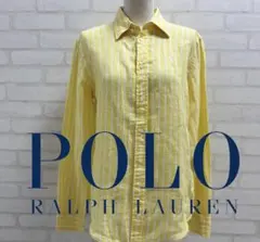 ★美品★ POLO RALPH LAUREN イエロー ストライプ 麻100%