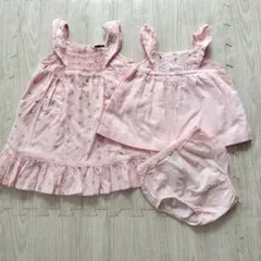 Baby GAP　ワンピース&チェニック&ブルマセット 80 ピンクのサムネイル
