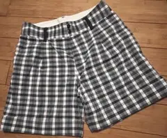 アディダス ゴルフ 速乾ドライ ハーフパンツ　サイズM相当　チェック　美品