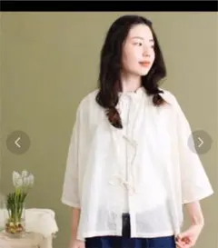シャンブルドゥシャーム リボン羽織りブラウス お値下げ！のサムネイル