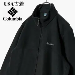 USA古着 Columbiaコロンビア フリースジャケット 黒 L ブルゾン