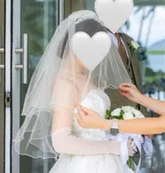 二段フリルウェディングベール