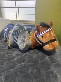 競走馬デザインぬいぐるみ2体セット