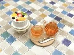 ミニチュアスイーツ フルーツケーキ ティーセット