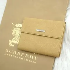 新品未使用品　 BURBERRY LONDON 折り財布　ノバチェック　ベージュ