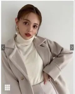 カシミヤタッチタートルネックニットトップス ベージュ[cu234]