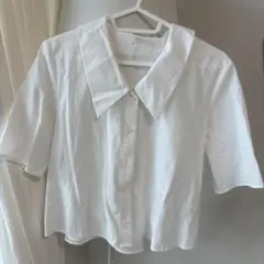 GU 半袖ブラウス ホワイト Sサイズ