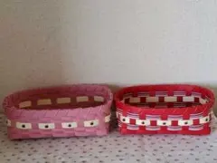 エコクラフト　小物入れ　かごセット