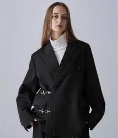 CLEL プライムTRダブルラペルテーラードジャケット ブラック　XSサイズ