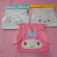 サンリオ ふわふわフェイス巾着 3種類