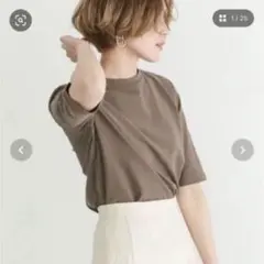 select moca コットン 五分袖Tシャツ