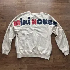 miki HOUSE ラグランスリーブ トレーナー S クリーム