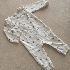 【新品】carter's カーターズ　花柄　肩フリルロンパース　9m 70〜80