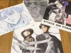 進撃の巨人 リヴァイ エレン クリアファイル 4枚セット