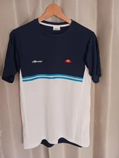 ellesse ネイビー/ホワイト Tシャツ Lサイズ