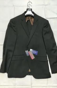 新品 Mr.JUNKO シングルスーツ ブラック ストライプ ノータック