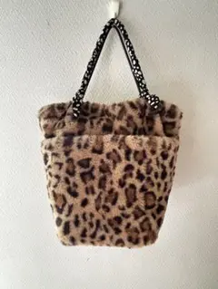 ヒョウ柄ファートートバッグ