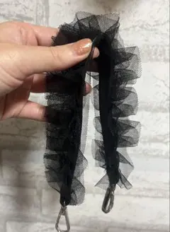 ハンドストラップ チュール ブラック 新品未使用 ストラップ