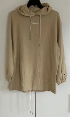 championベージュ フード付きパーカー Mサイズ