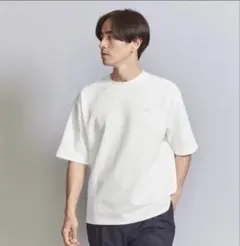美品/別注】ラコステ×ビューティ＆ユース 鹿の子Tシャツ 白 ワン 