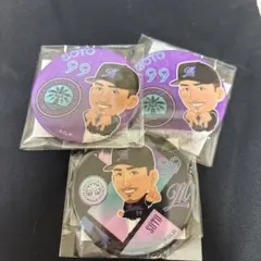 ネフタリソト　缶バッジ　千葉ロッテ