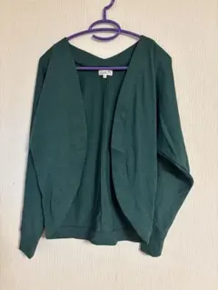 アーノルドパーマー　ダークグリーン ストレッチカーディガン Sサイズ