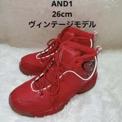 【ヴィンテージ】アンドワン　バスケットボールシューズ　レッド　刺繍